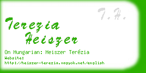 terezia heiszer business card